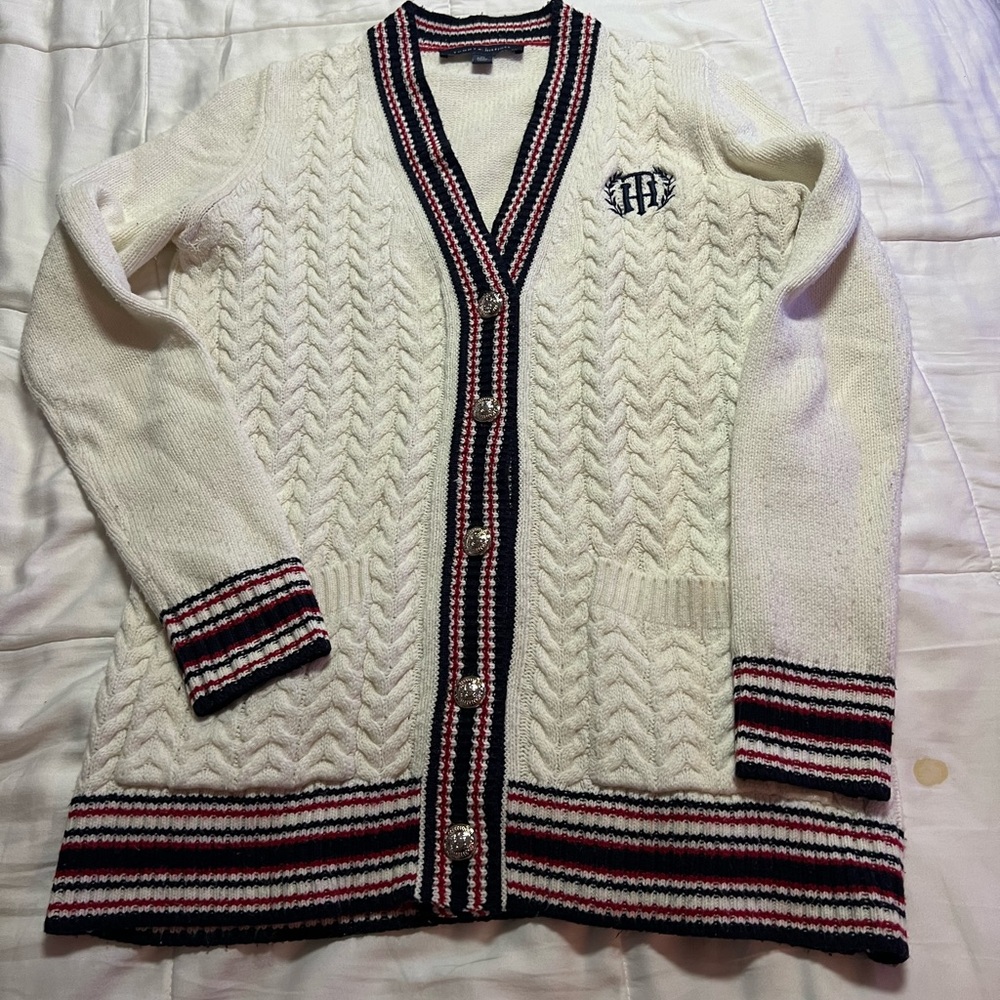 Women's White Tommy Hilfiger with Black and Red Accents